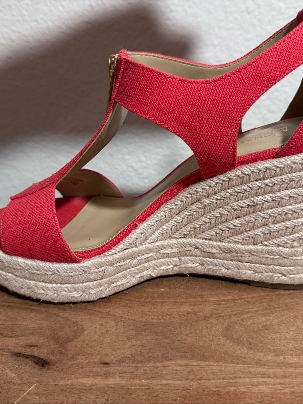 Brand New Michael Kors Berkley Espadrille Mid Wedge Sandals
